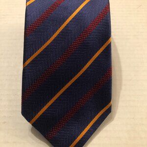 ERMENEGILDO Zegna azimut men's new blue 100%silk tie 3 1/2" X 61" made in Italy